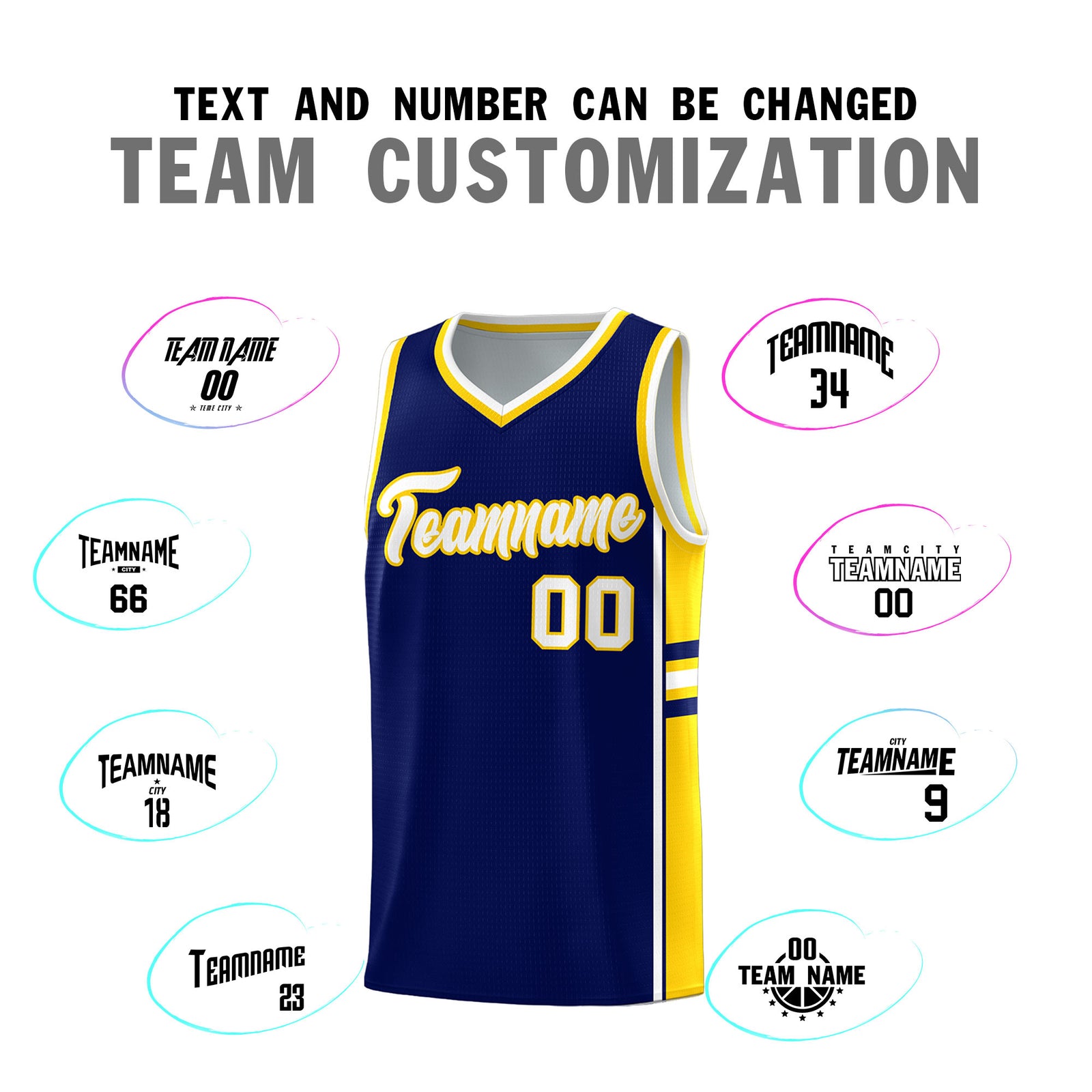 Custom Youth Basketball Jersey - Navy Gold Two-Tone Varsity Jersey Set