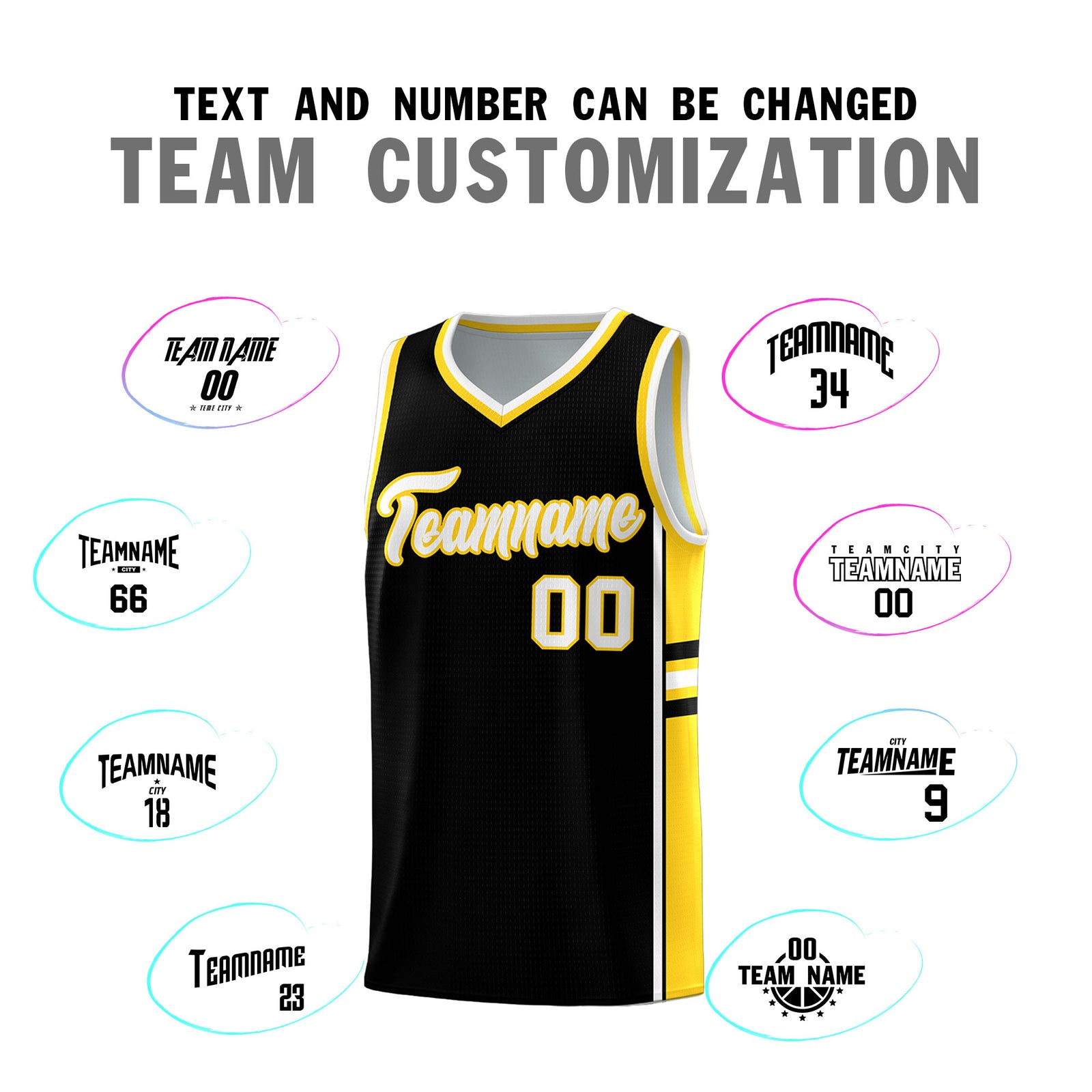 Custom Youth Basketball Jersey - Black Gold Two-Tone Varsity Jersey Set