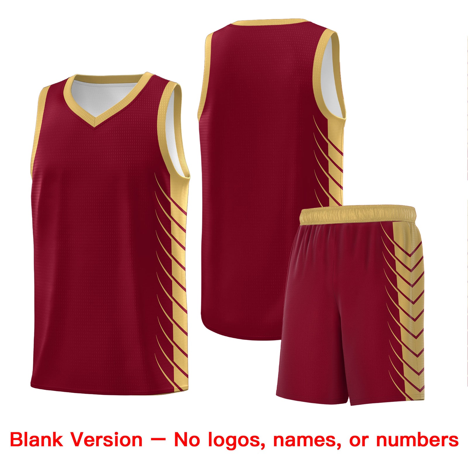 Custom Crimson Old Gold Personalized Side Symmetrical Line Pattern Sports Uniform Basketball Jersey| KXKSHOP