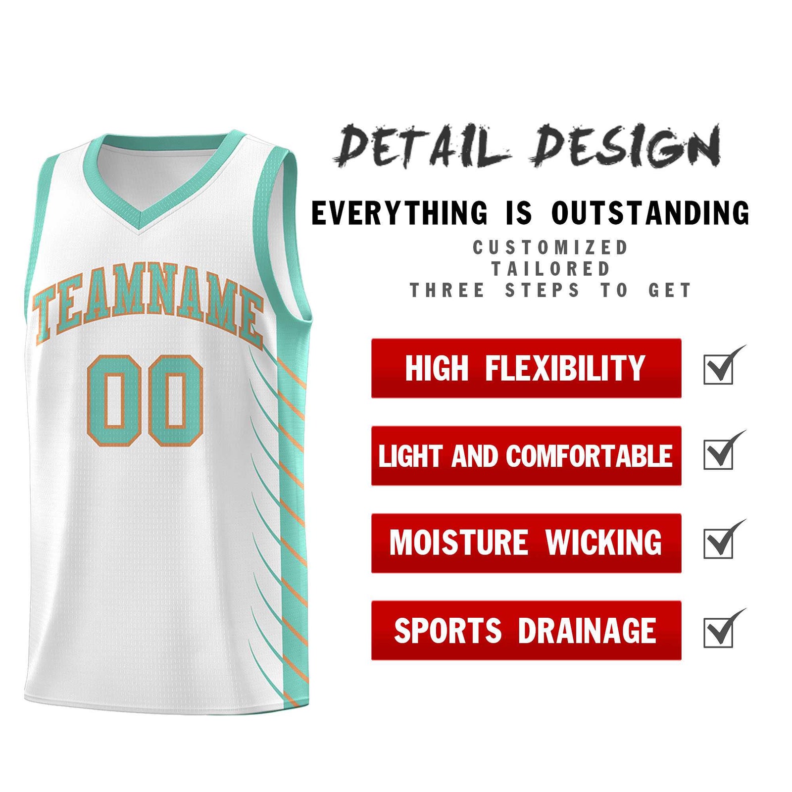 Custom White Bright Green Personalized Side Symmetrical Line Pattern Sports Uniform Basketball Jersey