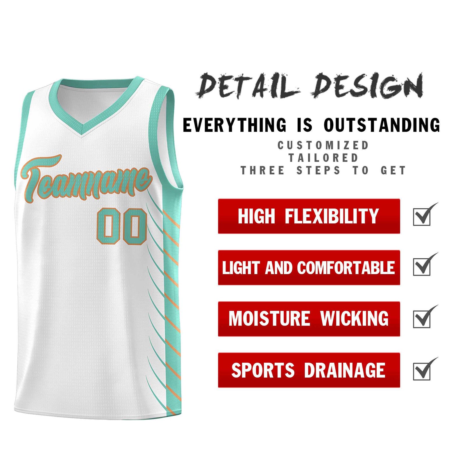 Custom White Bright Green Personalized Side Symmetrical Line Pattern Sports Uniform Basketball Jersey