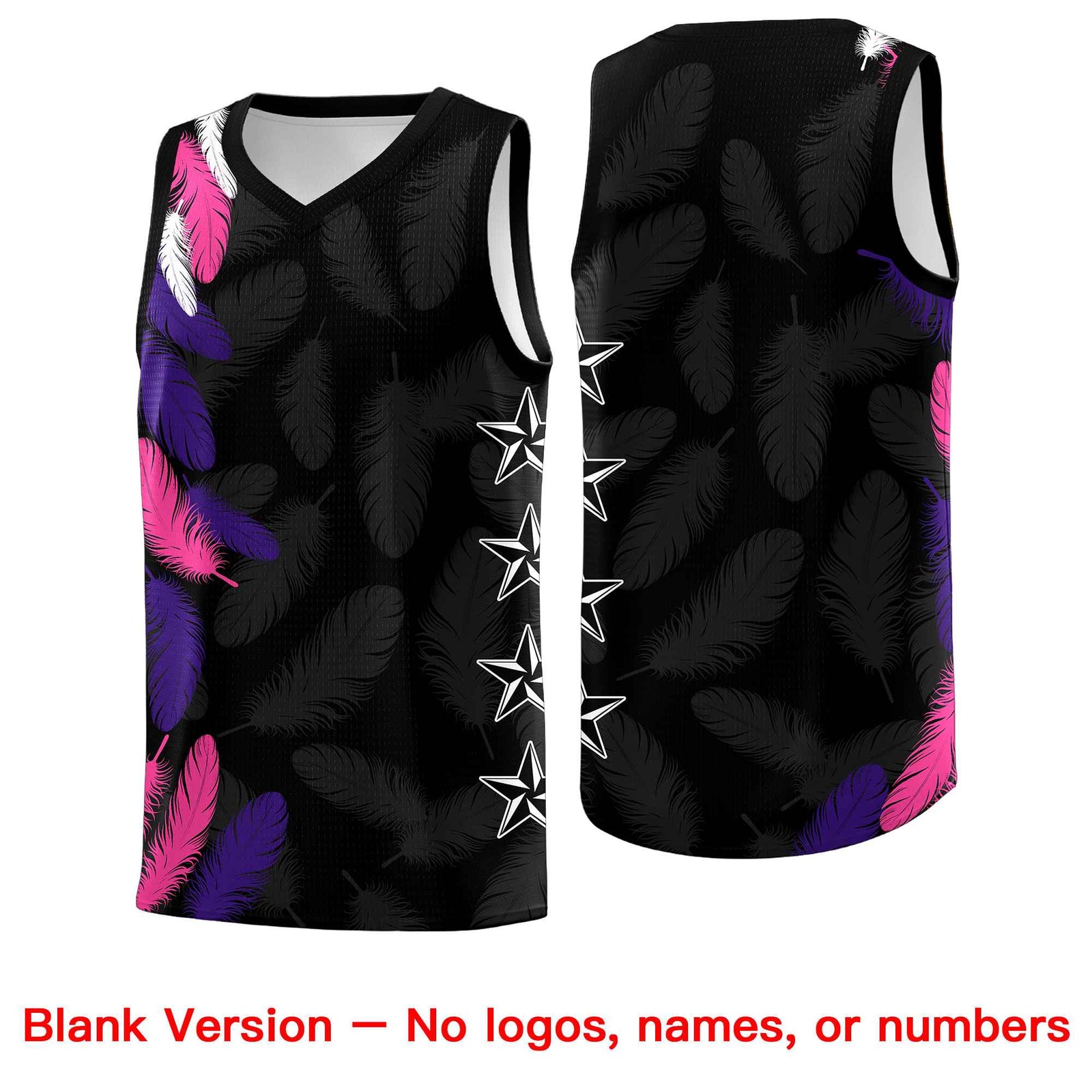Custom Youth Basketball Jersey Navy White Feather Series Sports Uniform