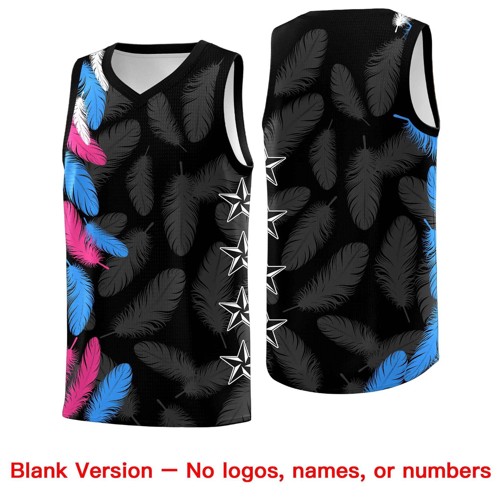 Custom Youth Basketball Jersey Navy White Feather Series Sports Uniform