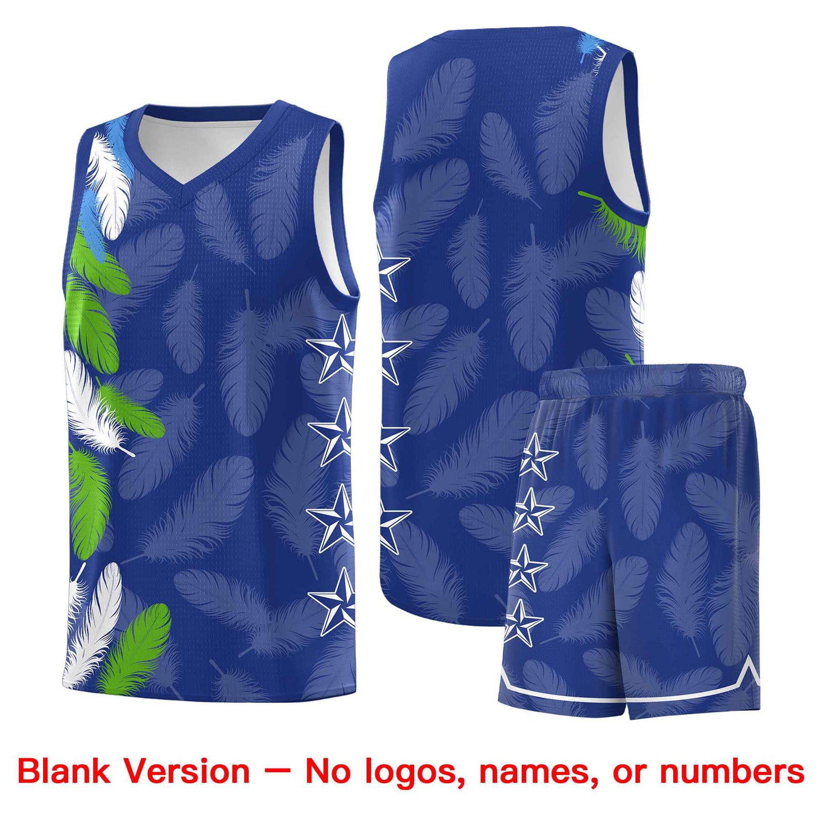 Custom Youth Basketball Jersey Navy White Feather Series Sports Uniform
