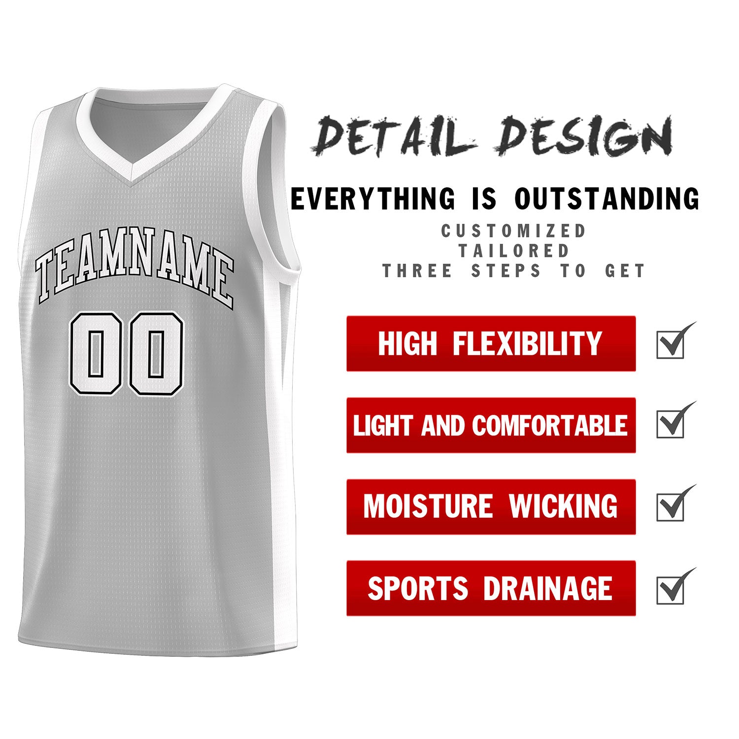 Fans-Made | Custom Silver White-Black Classic Sets Sports Uniform Basketball Jersey ¡§C Available for Reorder