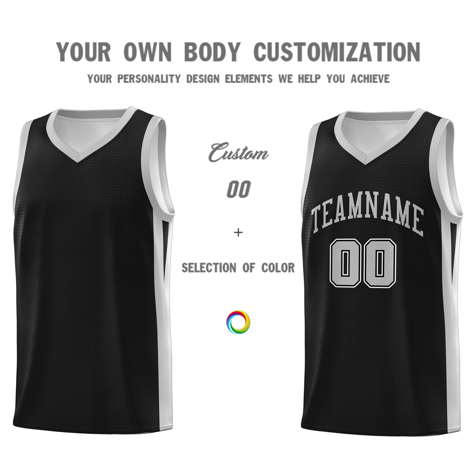 Fans-Made | Custom Black Silver Classic Sets Sports Uniform Basketball Jersey ¡§C Available for Reorder