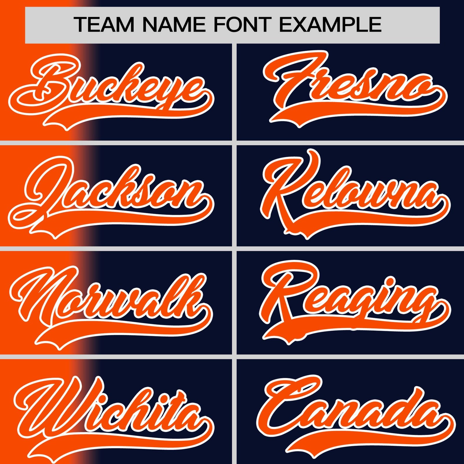 Custom Navy Orange Pinstripe Personalized Gradient Authentic Baseball Jersey