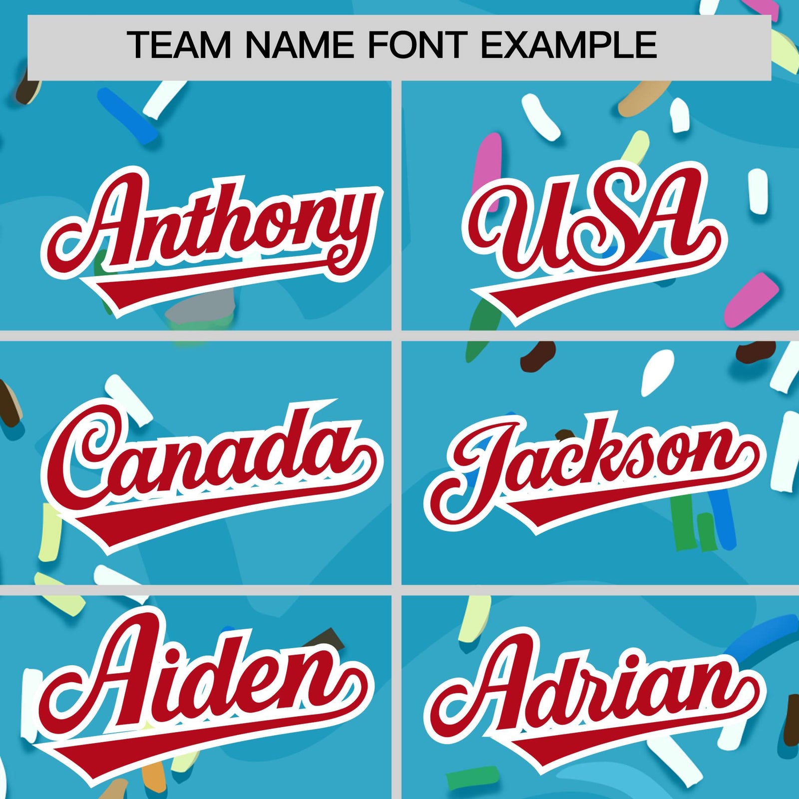 Custom Sky Blue Ice Cream Cone Graffiti Pattern Fashion Authentic Baseball Jersey