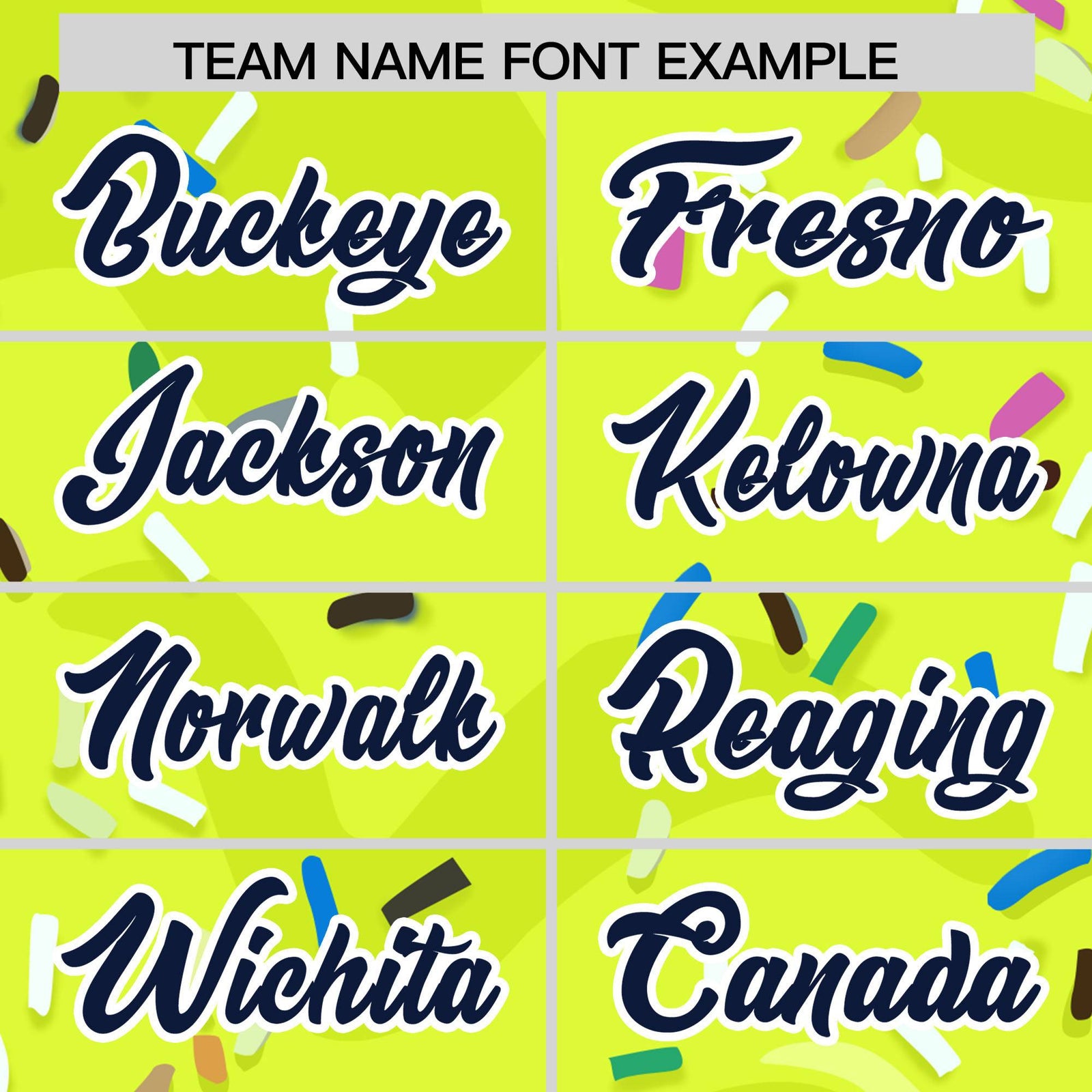 Custom Fluorescent Green Ice Cream Cone Graffiti Pattern Fashion Authentic Baseball Jersey