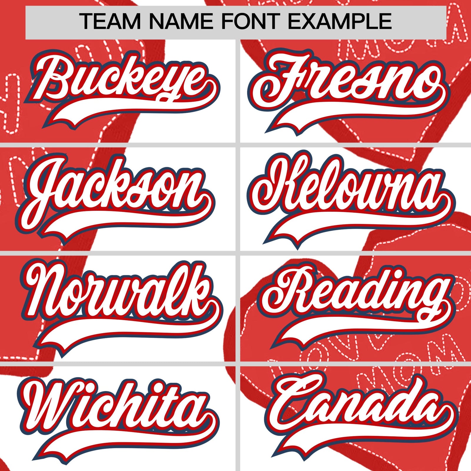 Custom White Red Mother's Day Style Graffiti Pattern Stretch Fabric Baseball Jersey| KXKSHOP