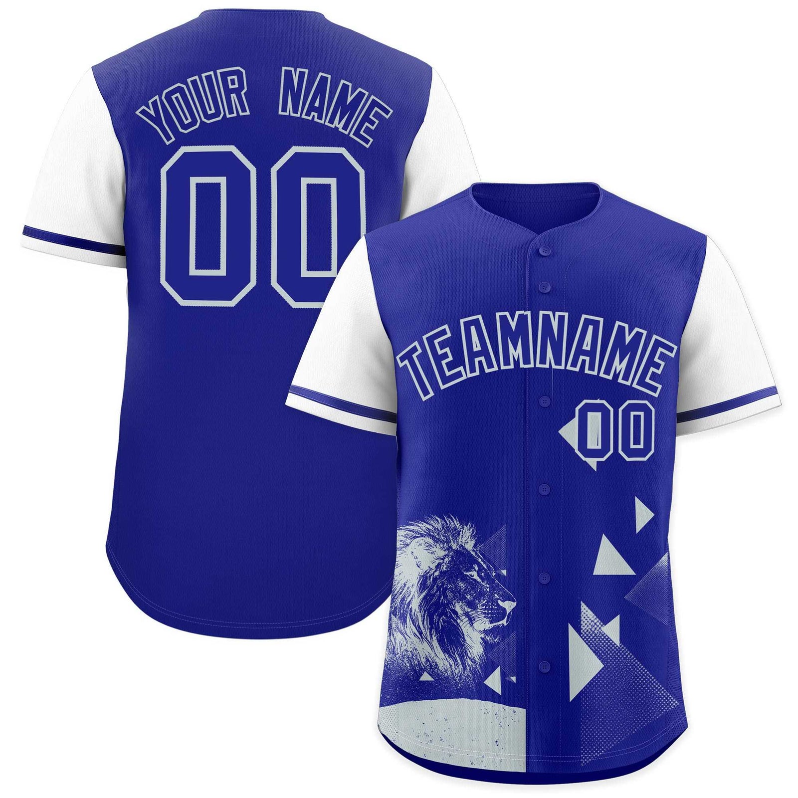 Custom White Royal Raptor Series Raglan Sleeves Lightweight Baseball Jersey