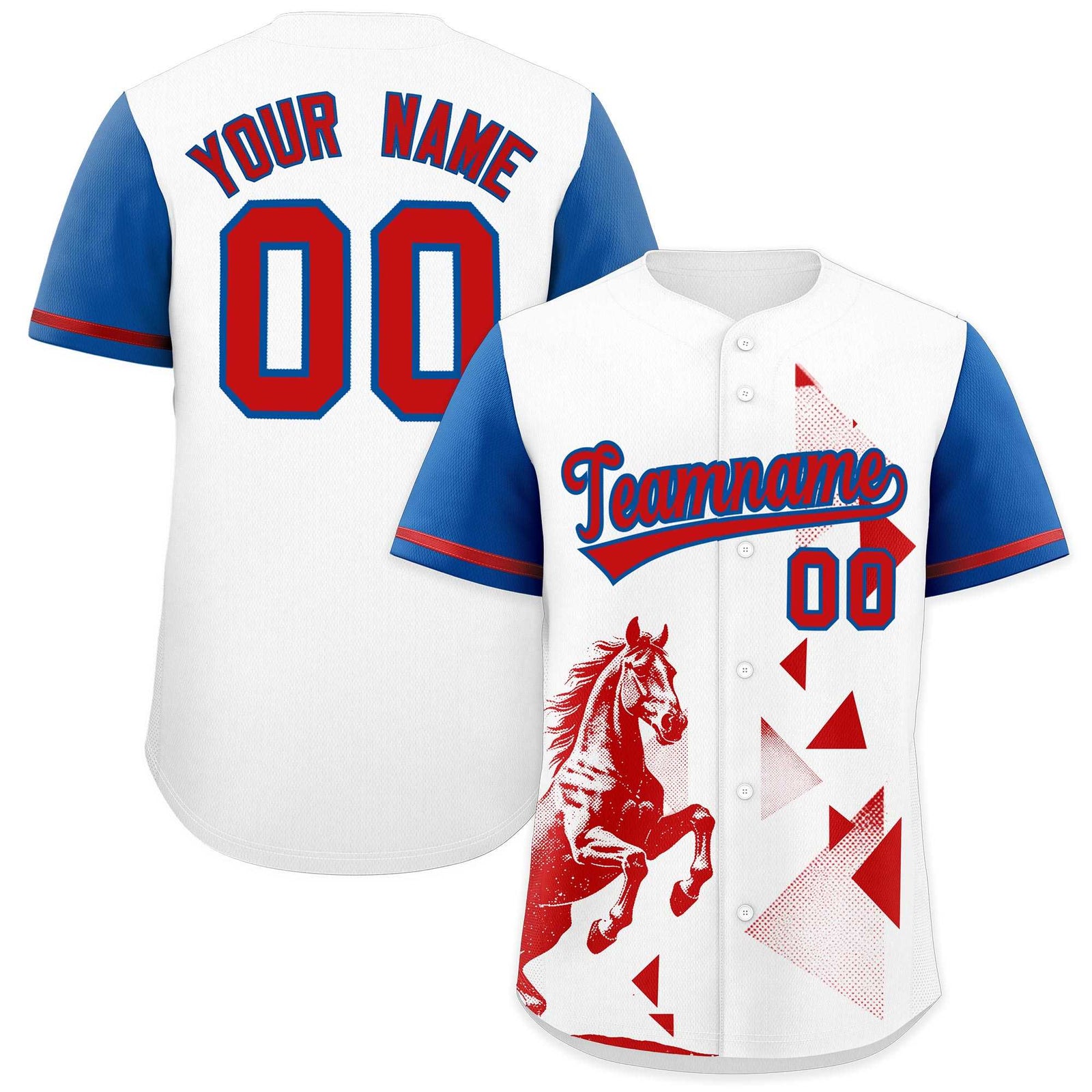 Custom Royal White Raptor Series Raglan Sleeves Lightweight Baseball Jersey |KXKSHOP