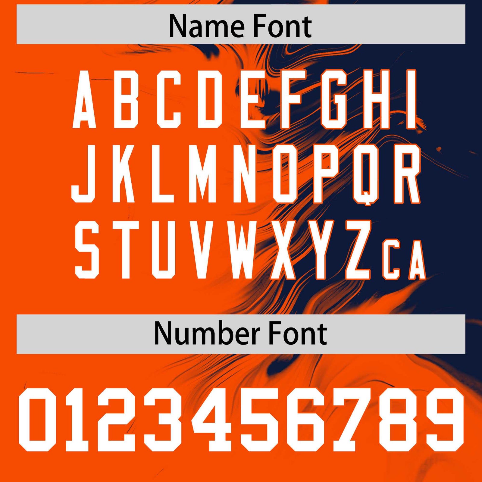 Custom Navy Orange Personalized Ink Pattern Authentic Baseball Jersey