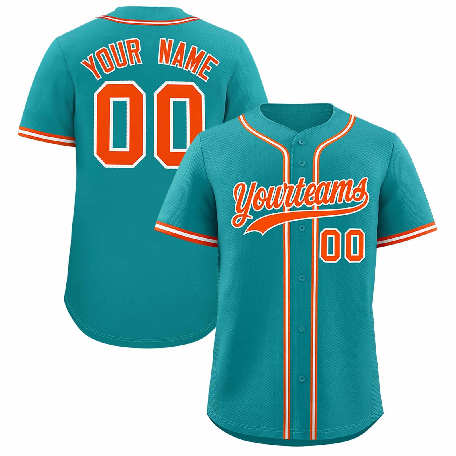Custom Aqua Classic Style Authentic Baseball Jersey