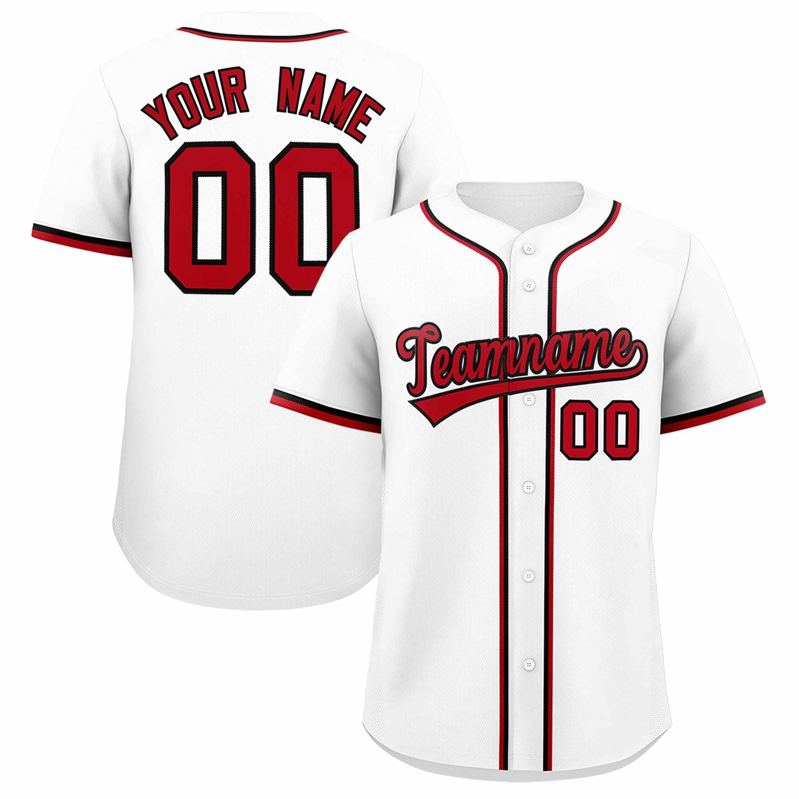 Custom White Classic Style Authentic Baseball Jersey