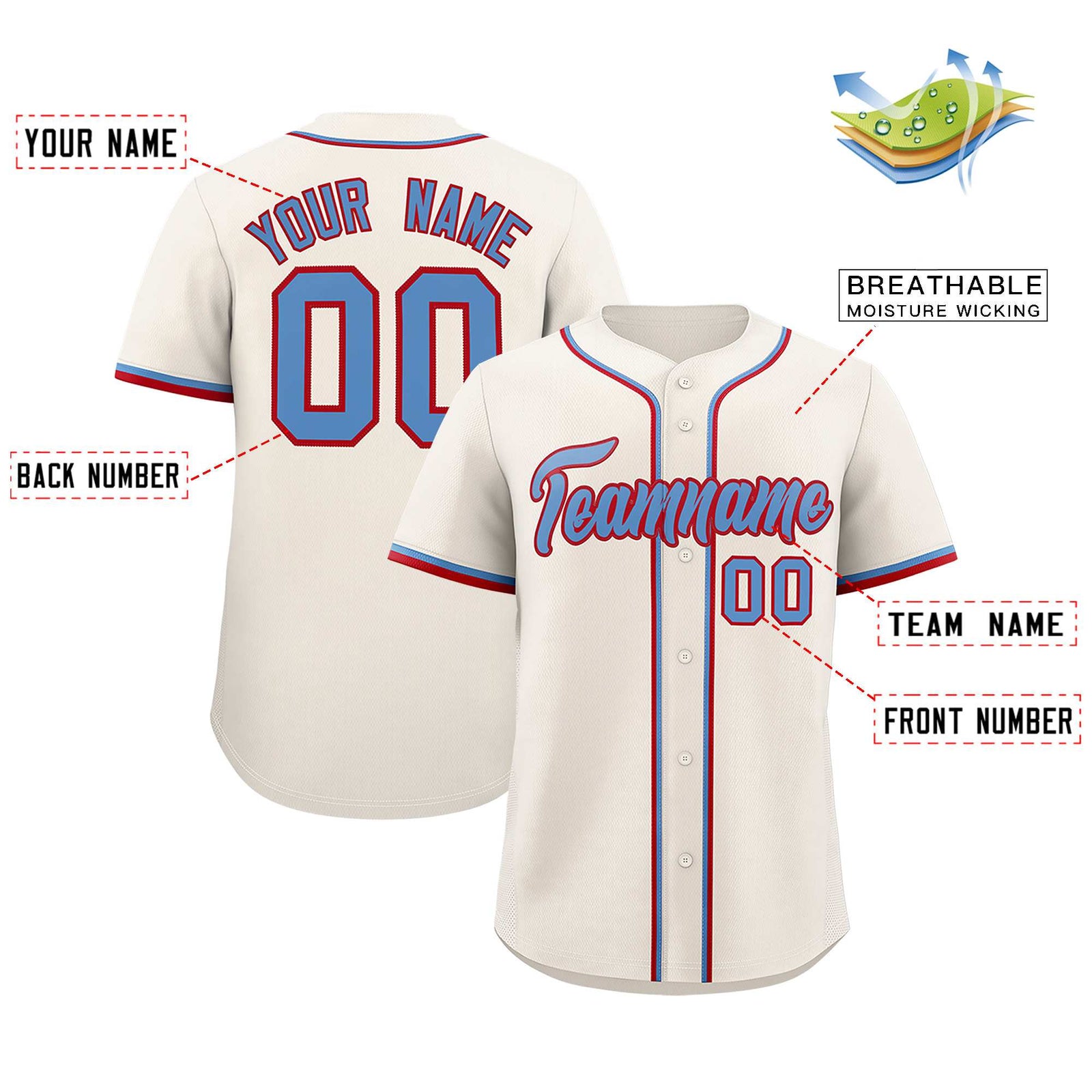 Custom Cream Classic Style Authentic Baseball Jersey