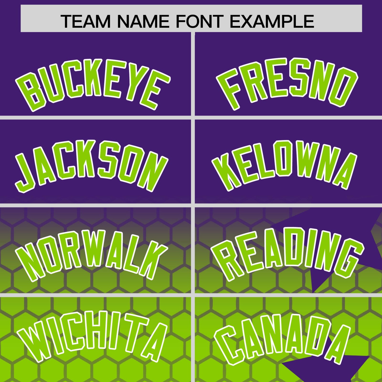 Custom Purple Neon Green White Rising Stars Series Gradient Fashion Baseball Jersey| KXKSHOP