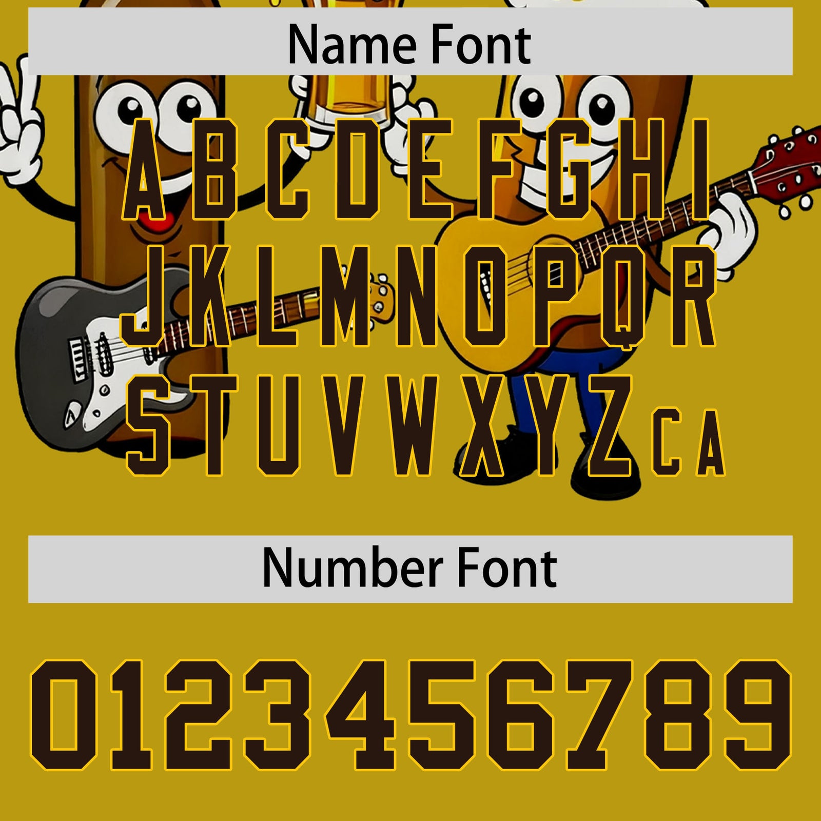 Custom Old Gold Personalized Team Shirts for Parties & Training | KXKSHOP