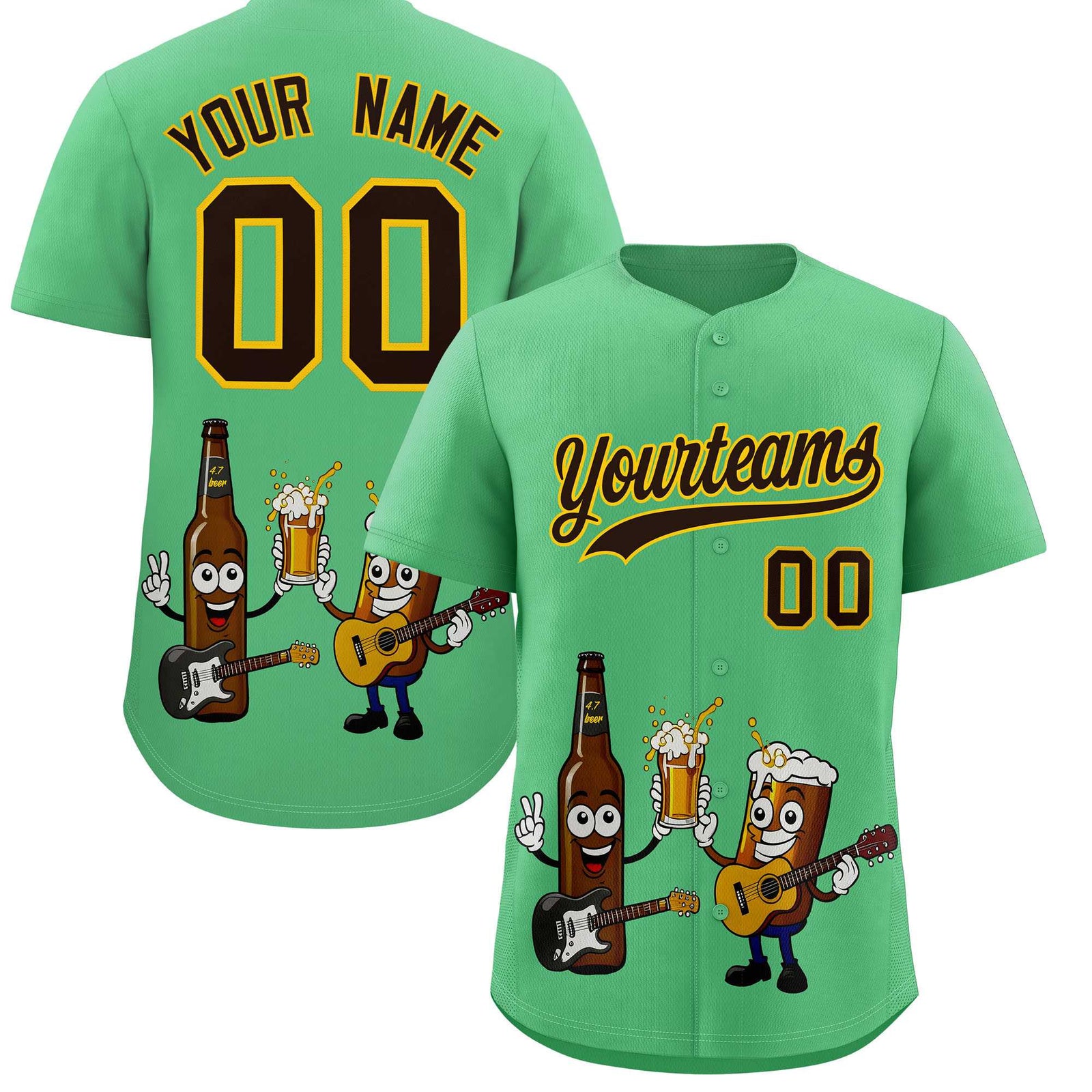 Custom Neon Green Personalized Team Shirts for Parties & Training | KXKSHOP