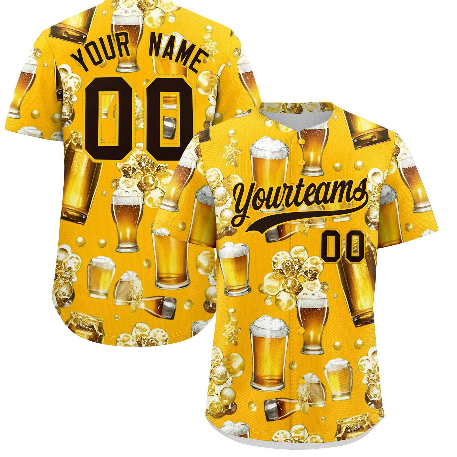 Custom Yellow Personalized Team Shirts for Parties & Training | KXKSHOP
