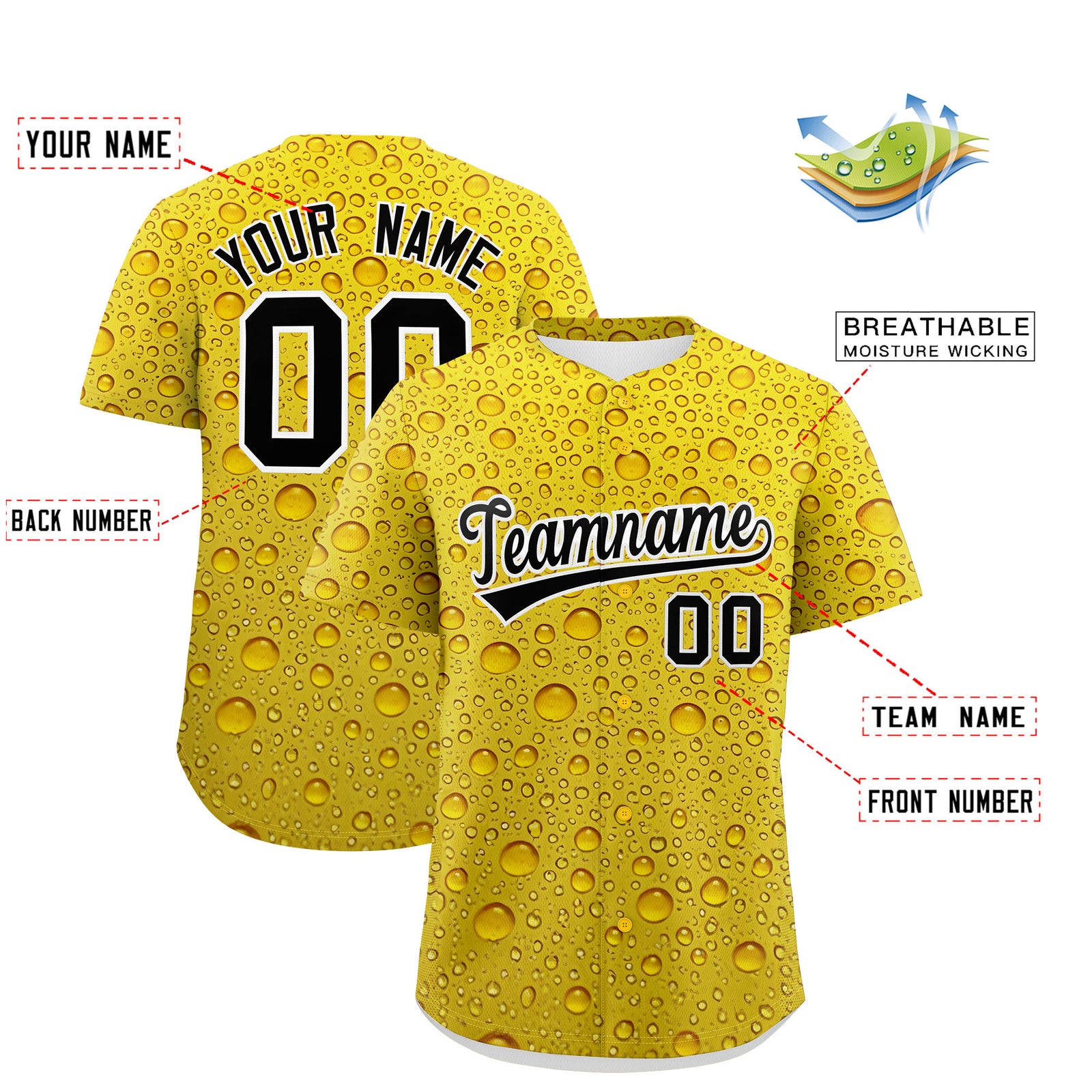 Custom Gold Personalized Team Shirts for Parties & Training | KXKSHOP