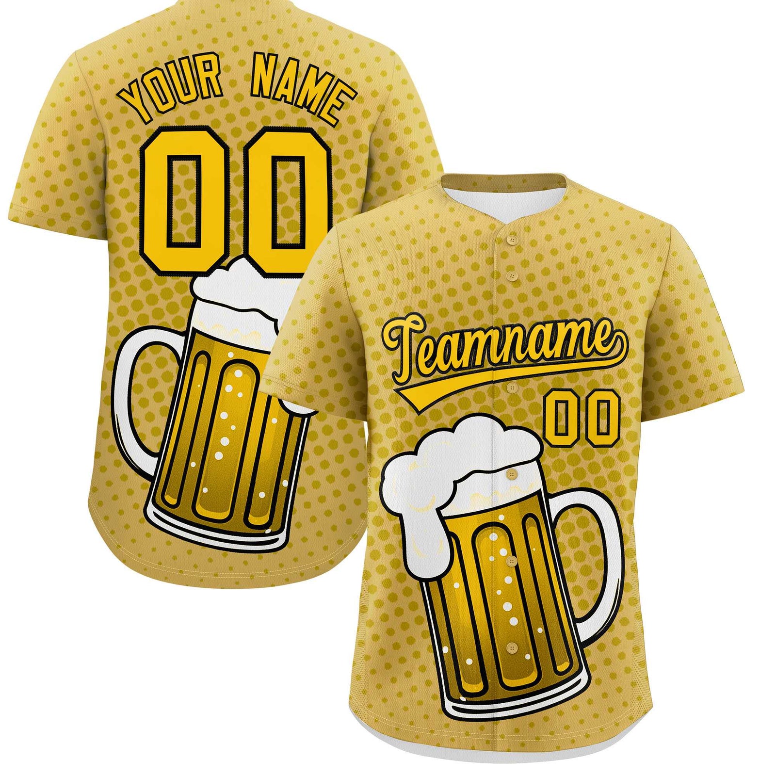 Custom Old Gold Personalized Team Shirts for Parties & Training | KXKSHOP