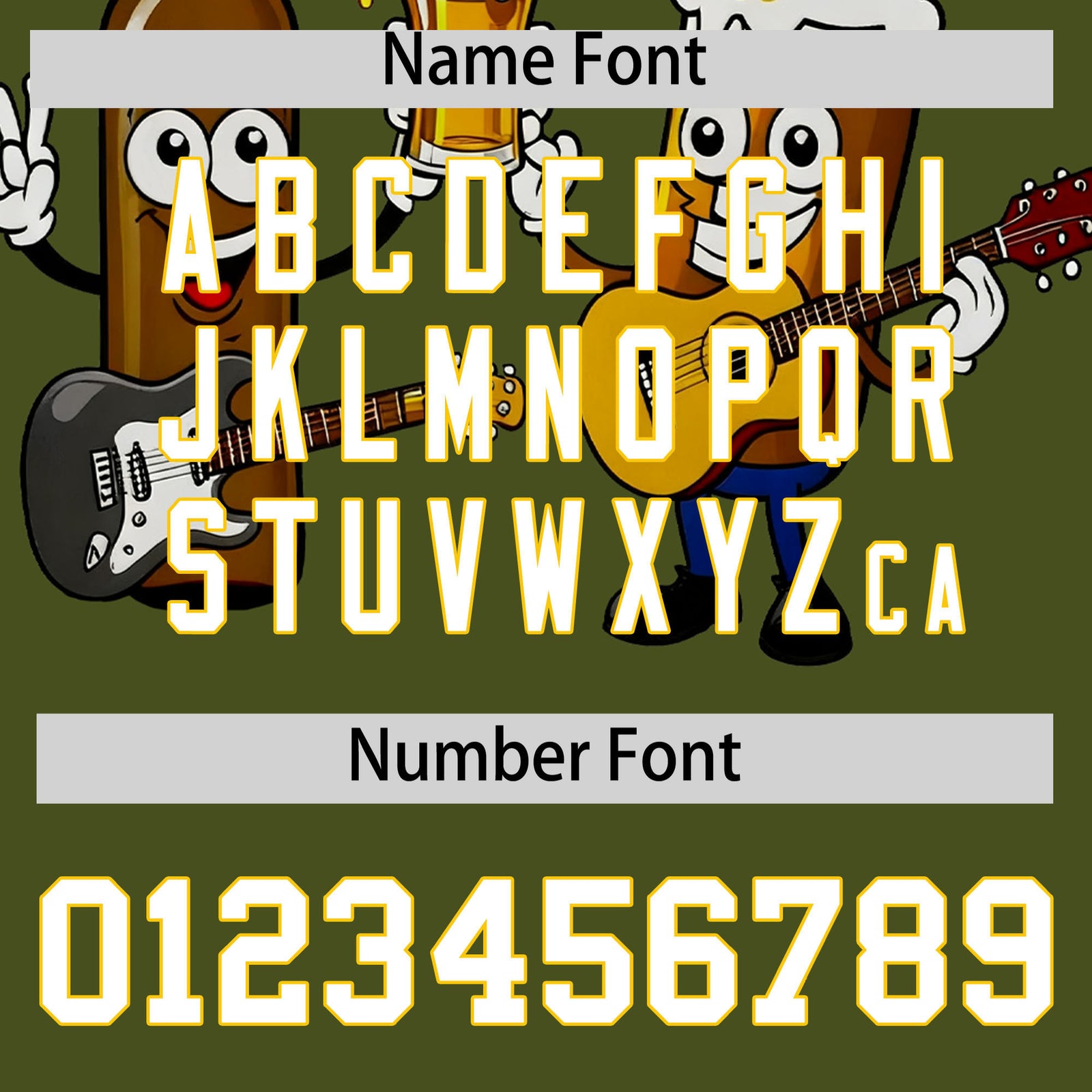 Custom Olive Personalized Team Shirts for Parties & Training | KXKSHOP