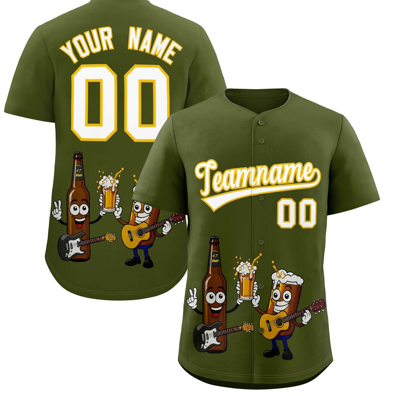 Custom Olive Personalized Team Shirts for Parties & Training | KXKSHOP