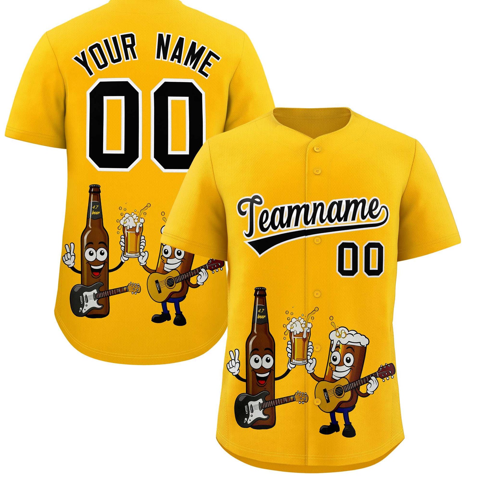 Custom Yellow Personalized Team Shirts for Parties & Training | KXKSHOP
