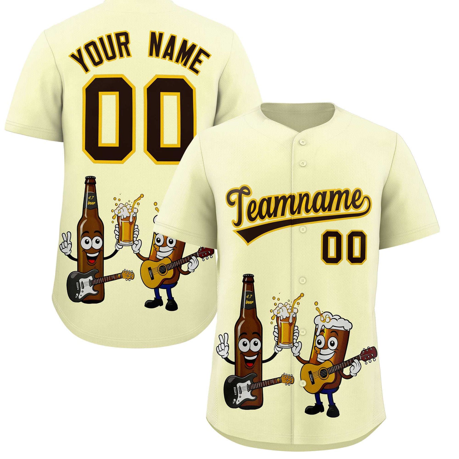 Custom Cream Personalized Team Shirts for Parties & Training | KXKSHOP