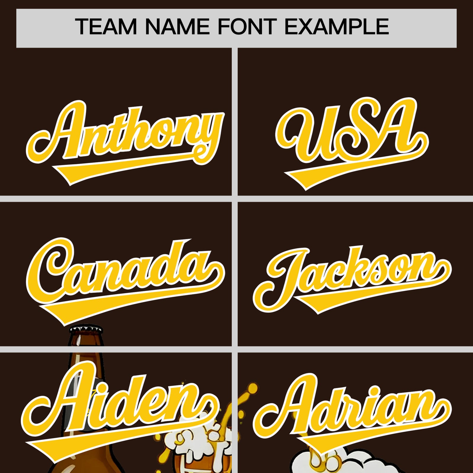 Custom Brown Personalized Team Shirts for Parties & Training | KXKSHOP