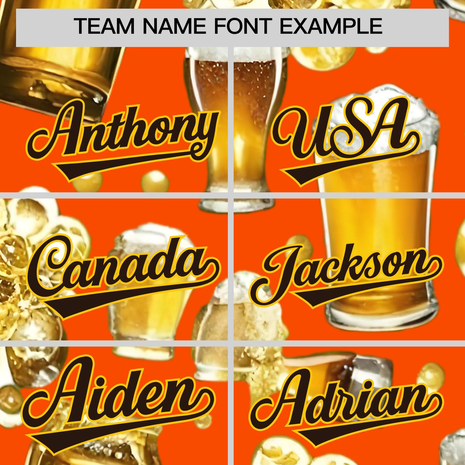 Custom Orange Personalized Team Shirts for Parties & Training | KXKSHOP