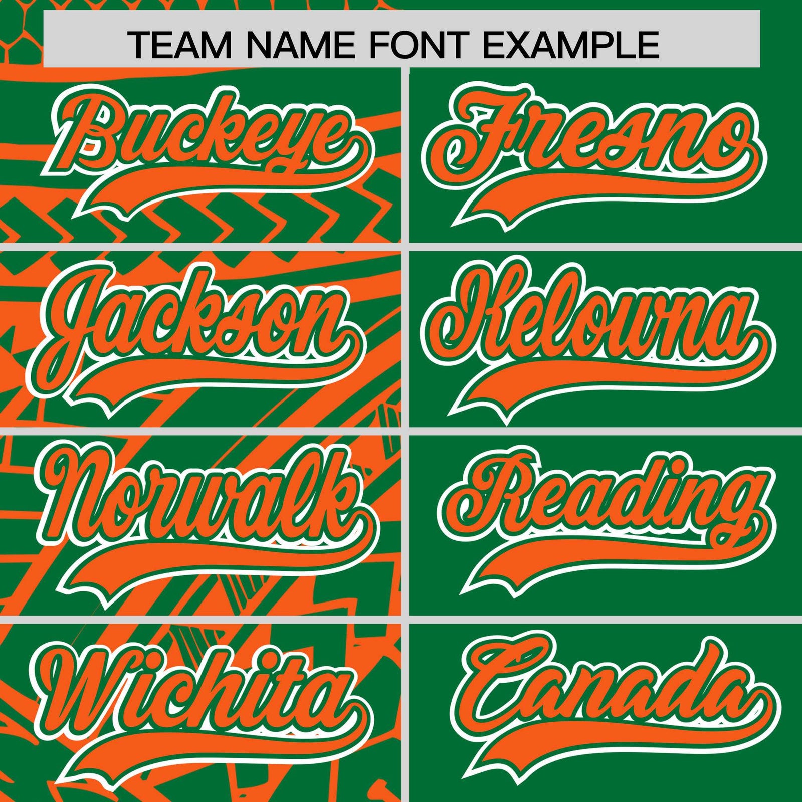 Custom Kelly Green Orange Split Fashion Tribal Pattern Authentic Baseball Jersey