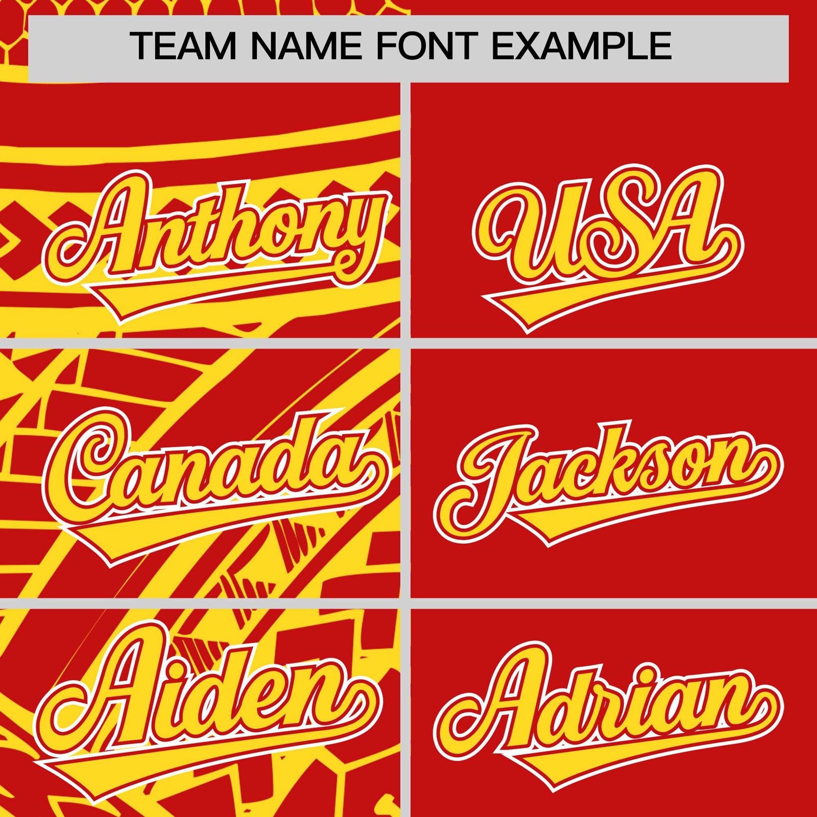 Custom Red Gold Split Fashion Tribal Pattern Authentic Baseball Jersey