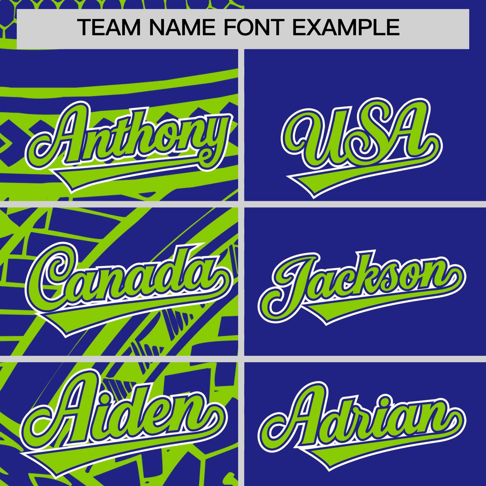 Custom Royal Neon Green Split Fashion Tribal Pattern Authentic Baseball Jersey
