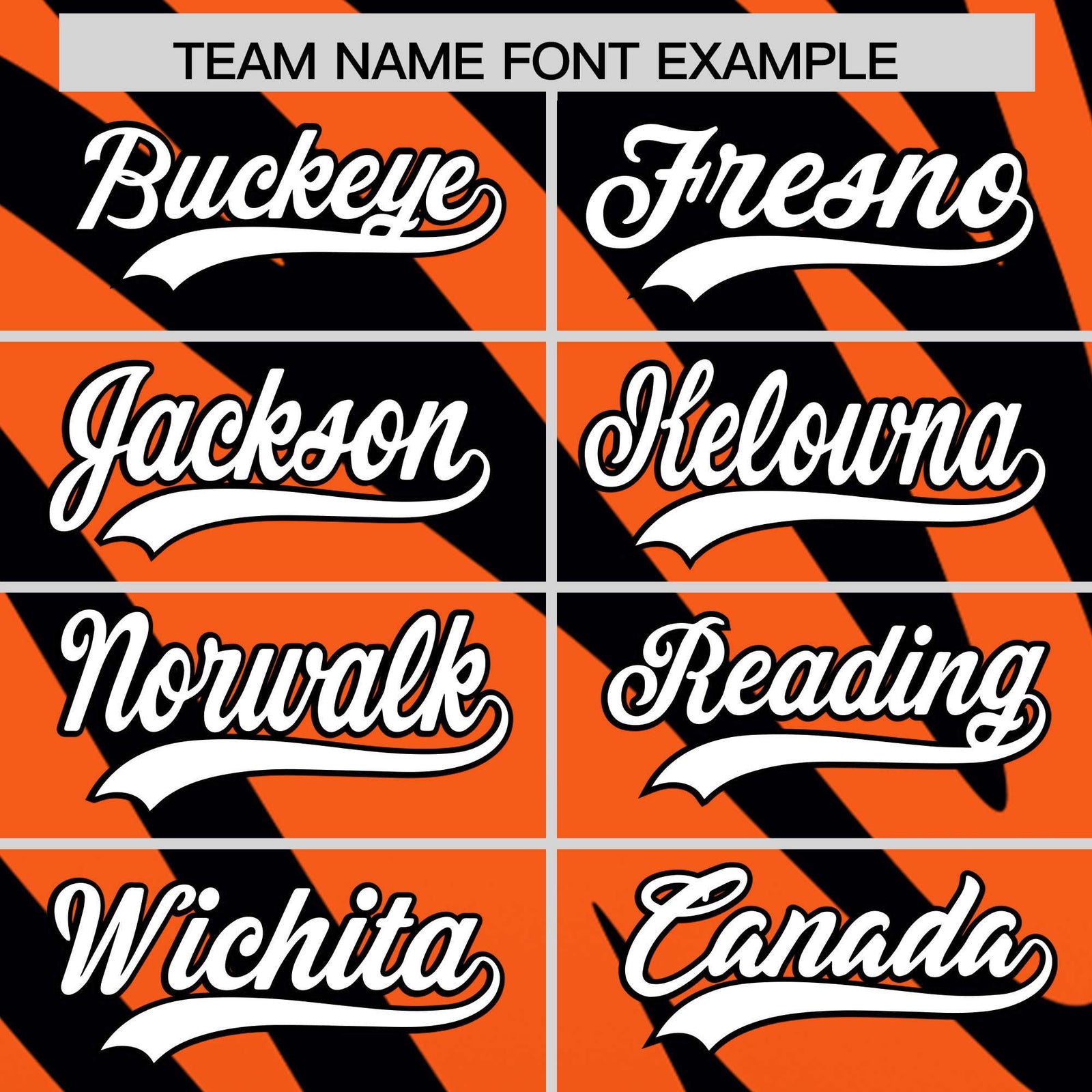 Custom Orange Black Tiger Stripe Gradient Animal Print Personalized Team Shirt Baseball Jersey