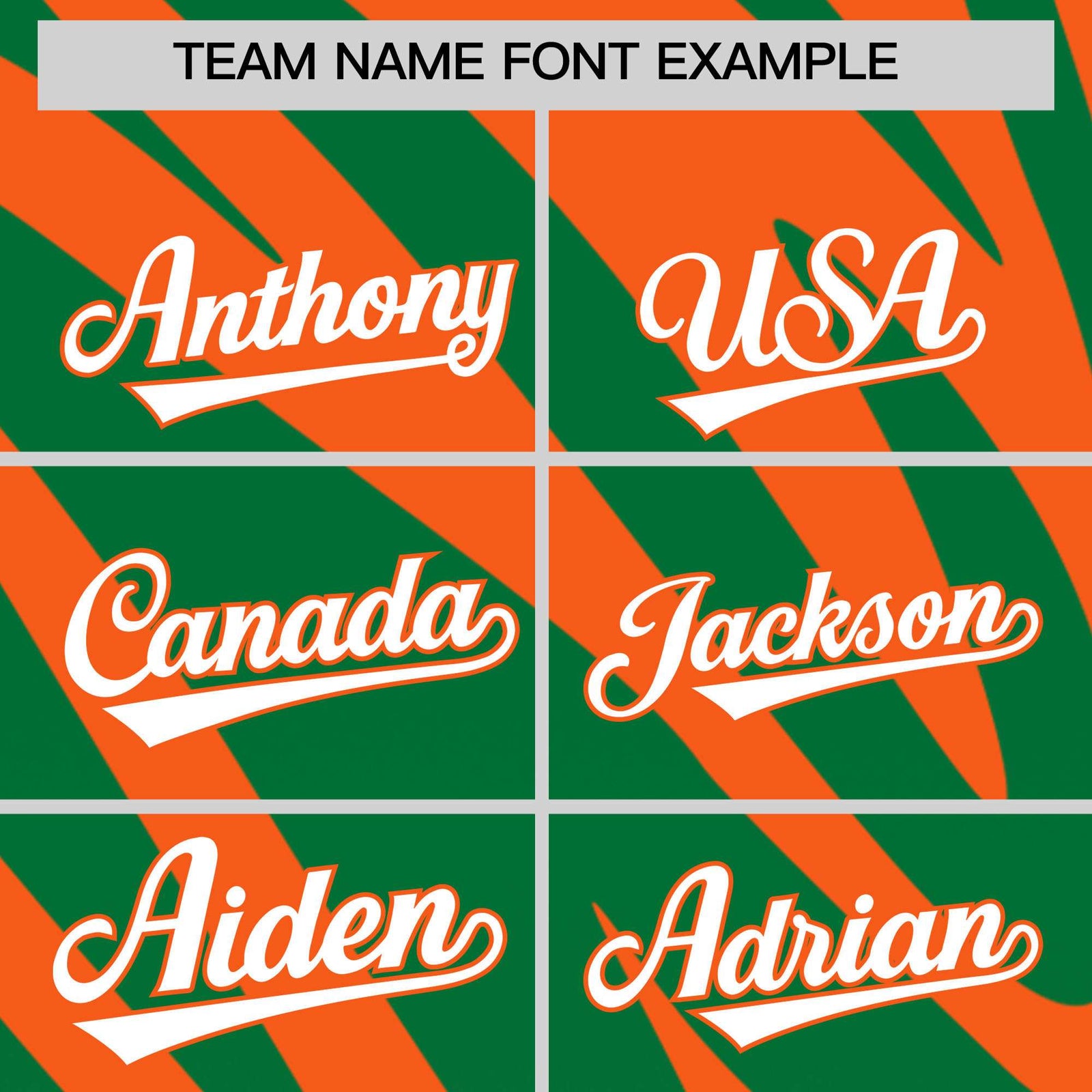 Custom Orange Kelly Green Tiger Stripe Gradient Animal Print Personalized Team Shirt Baseball Jersey