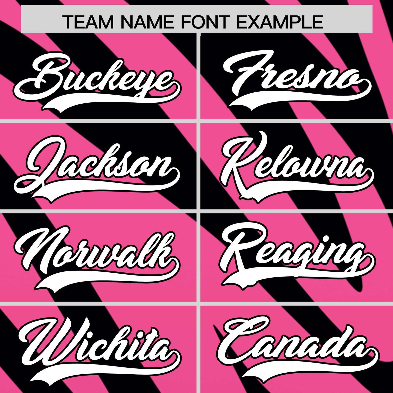 Custom Pink Black Tiger Stripe Gradient Animal Print Personalized Team Shirt Baseball Jersey