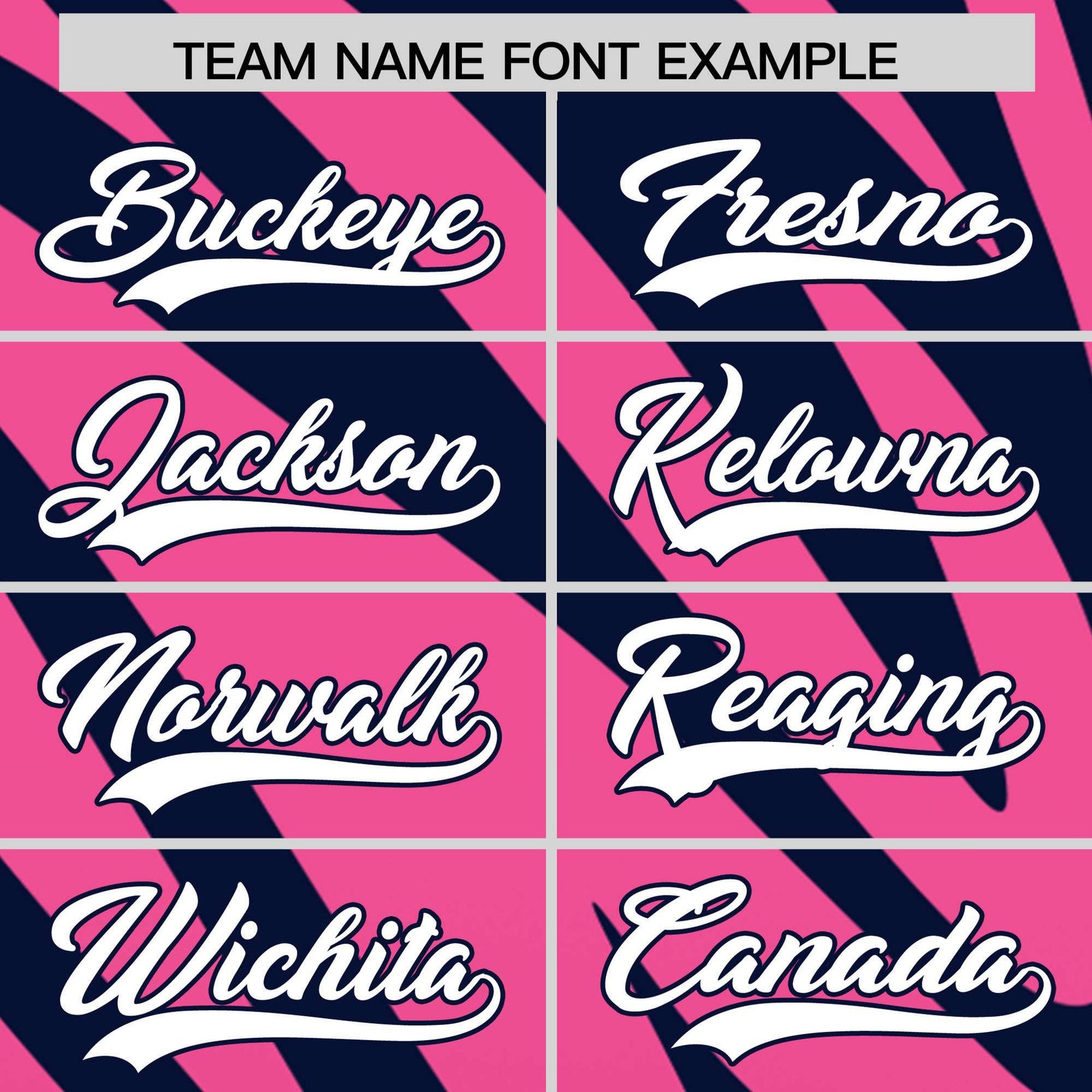 Custom Navy Pink Tiger Stripe Gradient Animal Print Personalized Team Shirt Baseball Jersey