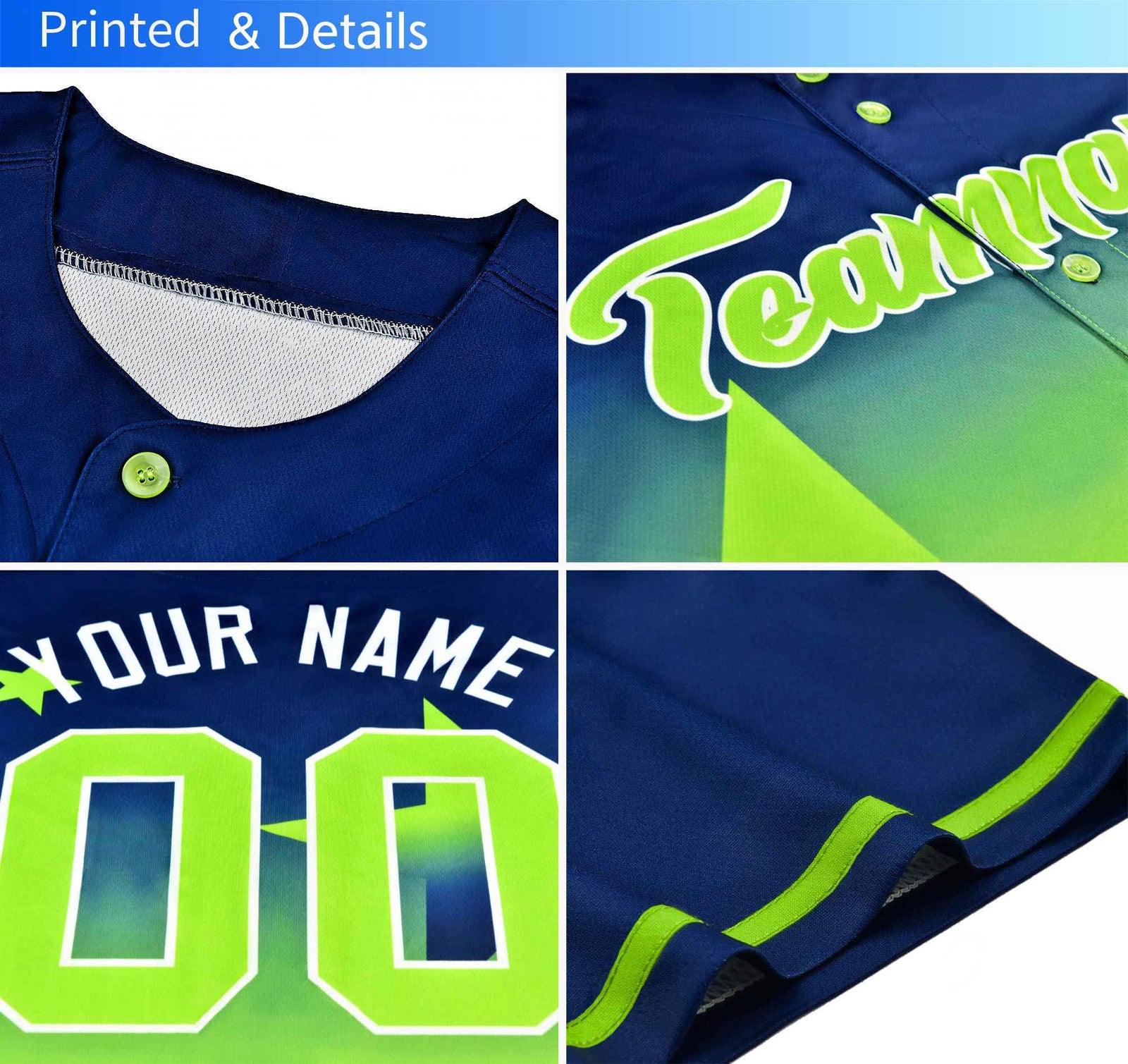 Custom Purple White Tiger Stripe Gradient Animal Print Personalized Team Shirt Baseball Jersey