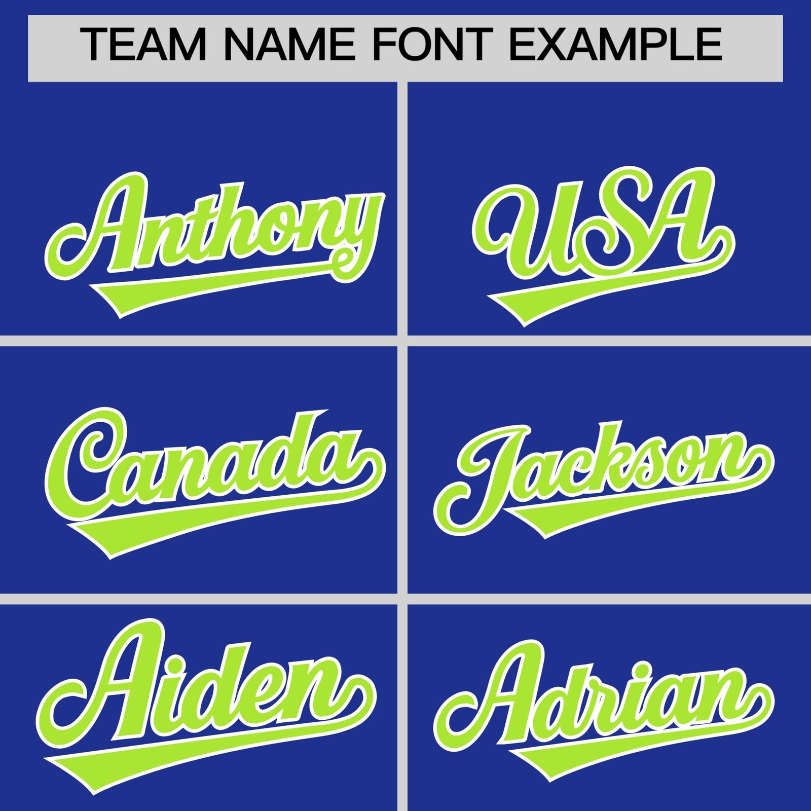 Custom Royal Blue Neon Green Side Camo Style Personalization Baseball Jersey| KXKSHOP