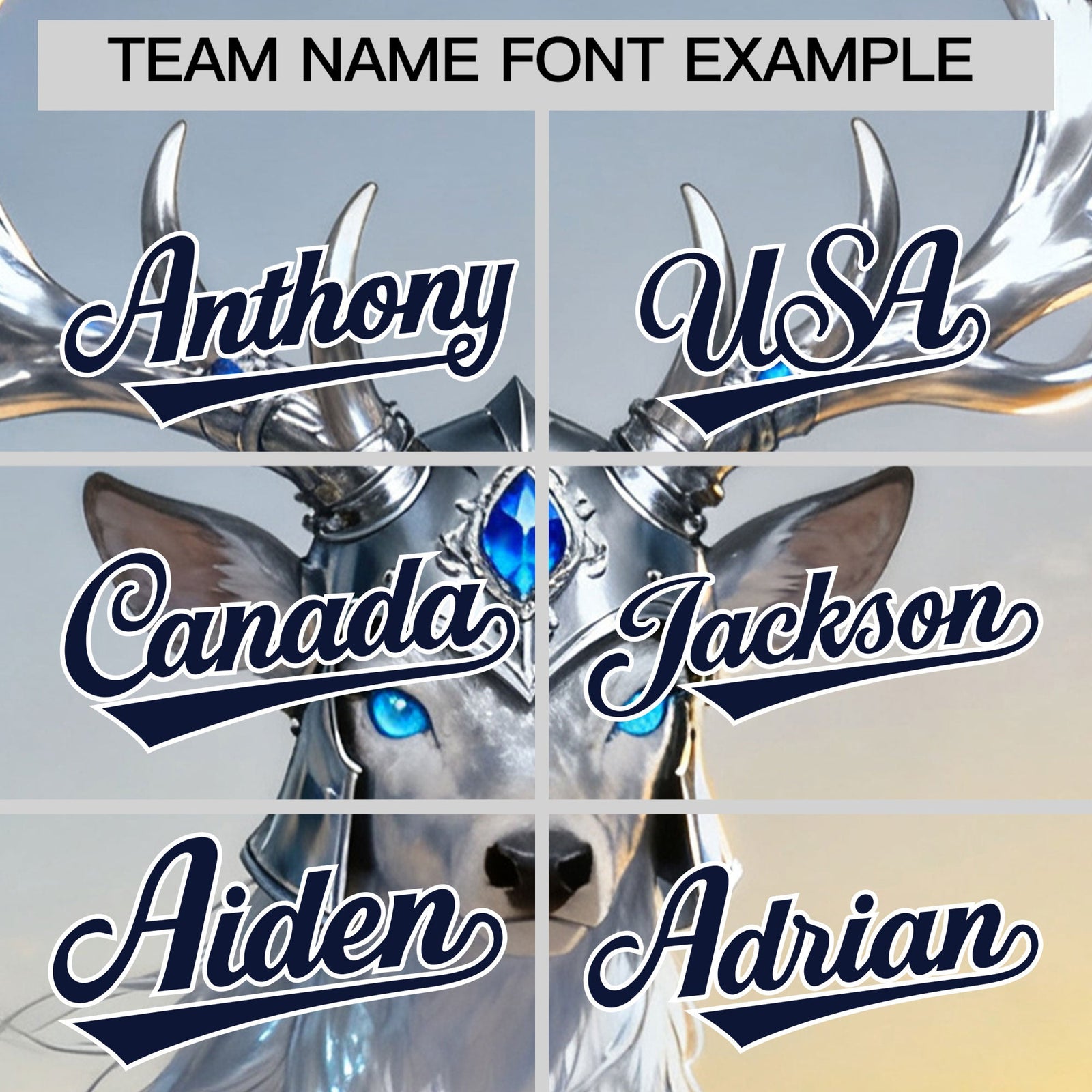 Custom White Navy Deer Animal Series Personalization Graffiti Pattern Baseball Jersey| KXKSHOP