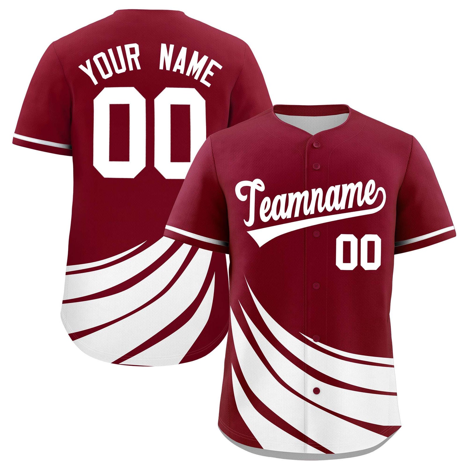 Custom Crimson White Wind Mark Graffiti Pattern Authentic Baseball Jersey