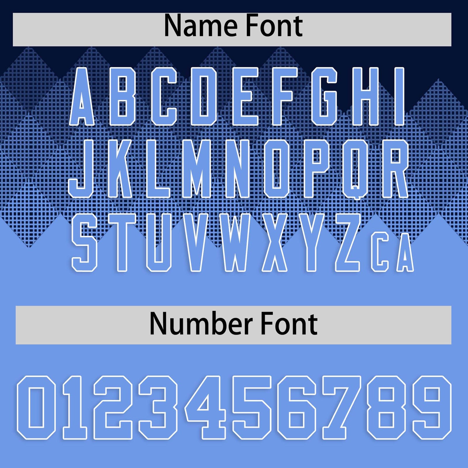 Custom Navy Powder Blue Grid Blur Pattern Authentic Baseball Jersey