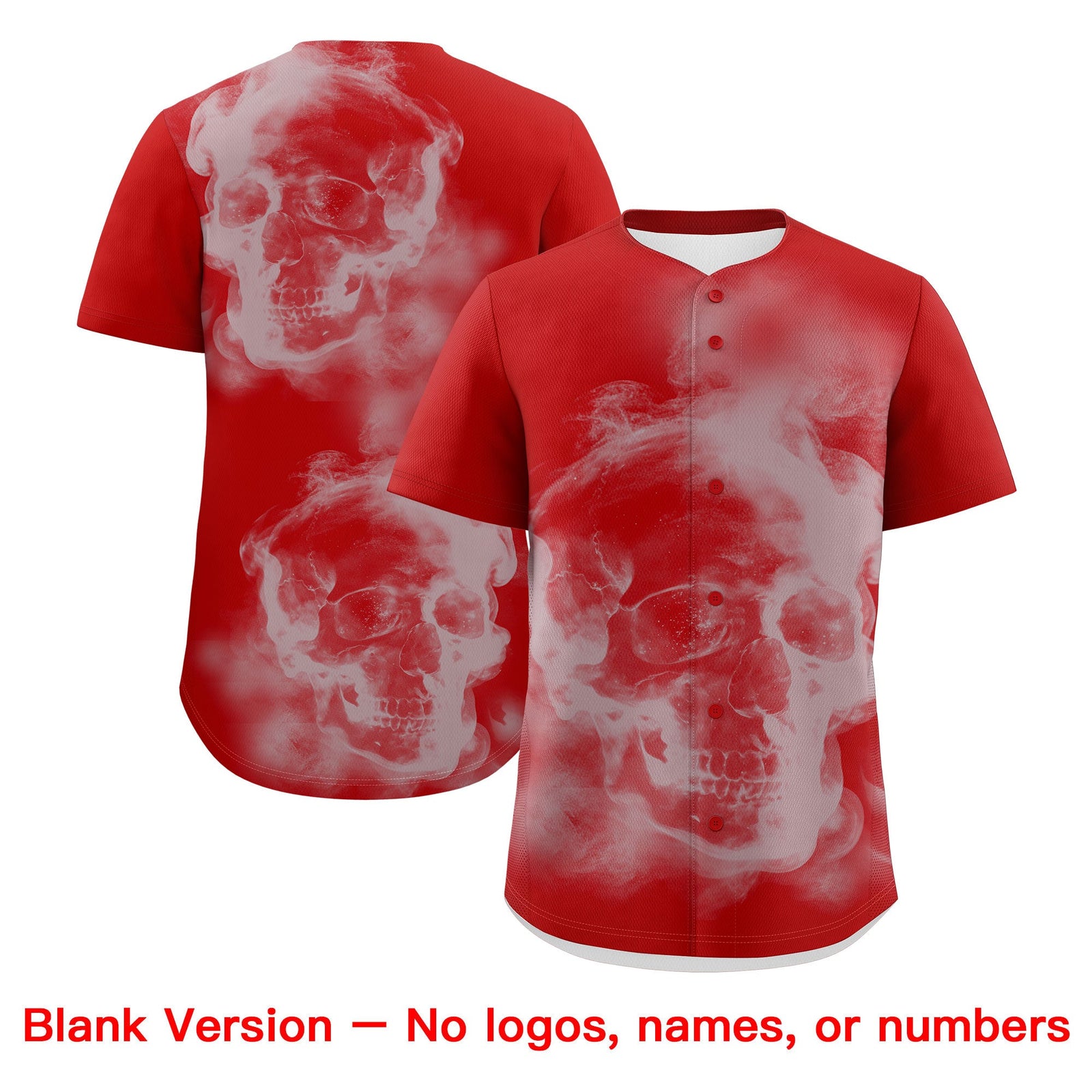 Custom Red Silver White skeleton Graffiti Pattern Lightweight Baseball Jersey| KXKSHOP