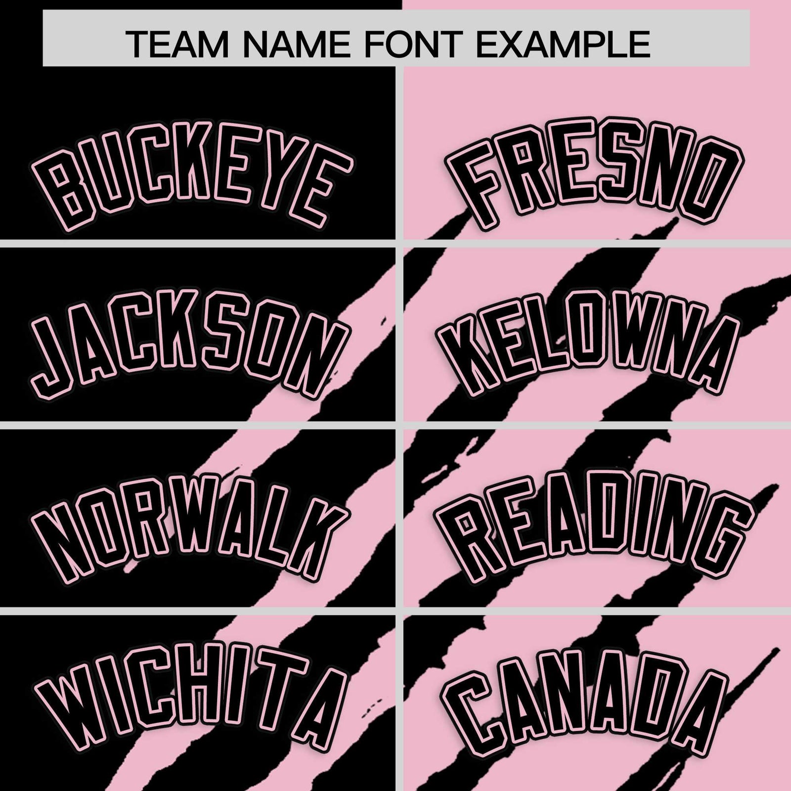 Custom Black Light Pink Split Tiger Claw Scratch Pattern Baseball Jersey
