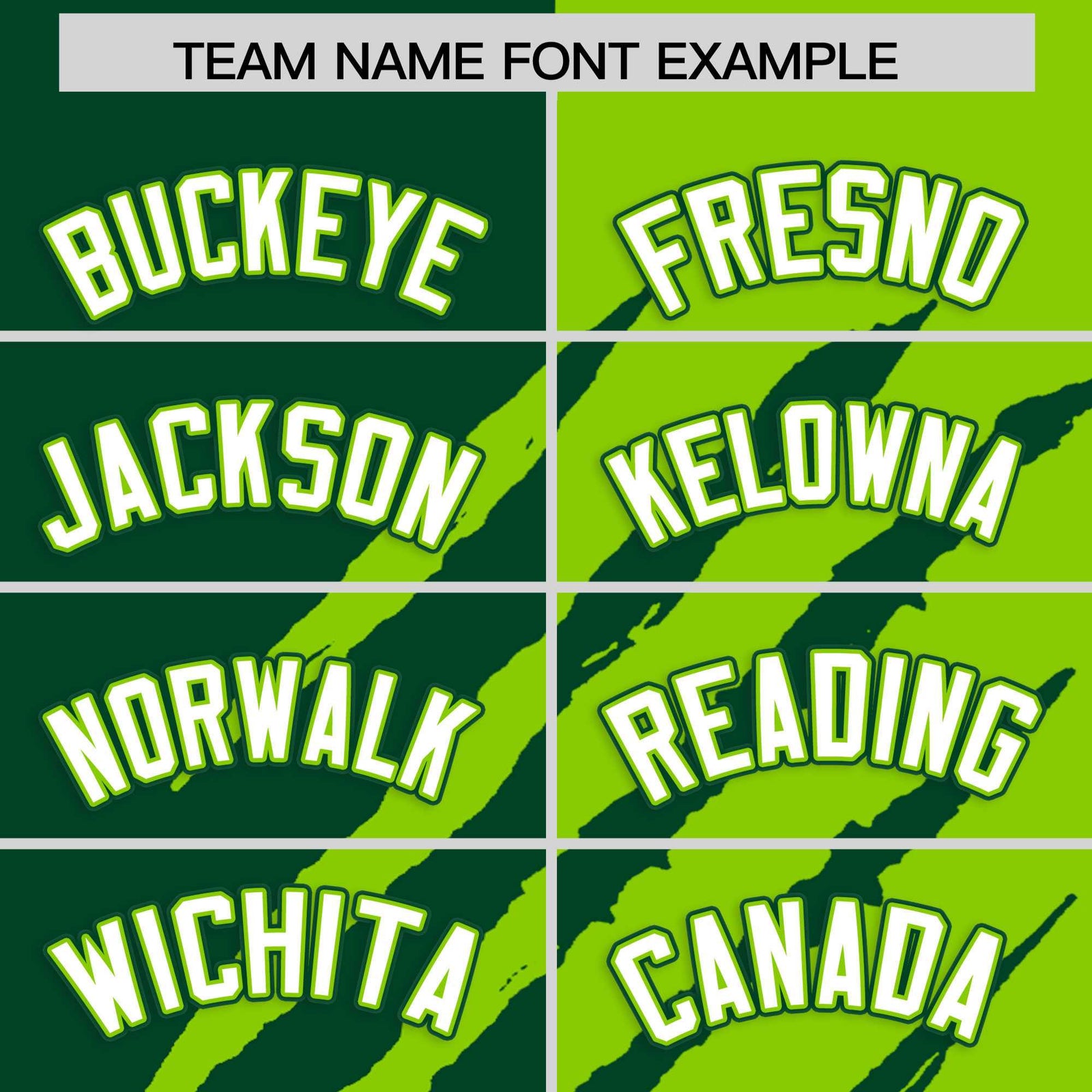 Custom Green Neon Green Split Tiger Claw Scratch Pattern Baseball Jersey