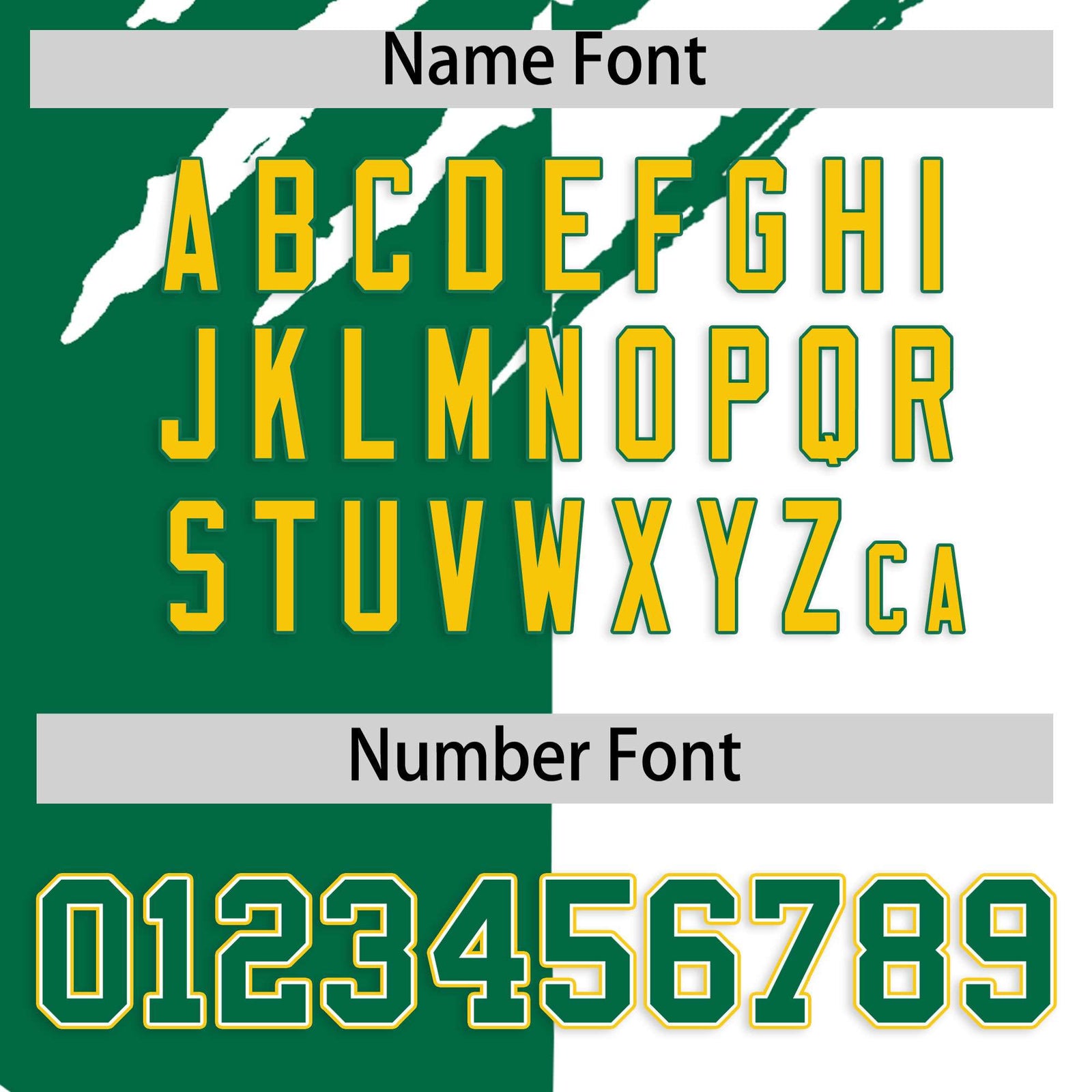 Custom Kelly Green White Split Tiger Claw Scratch Pattern Baseball Jersey