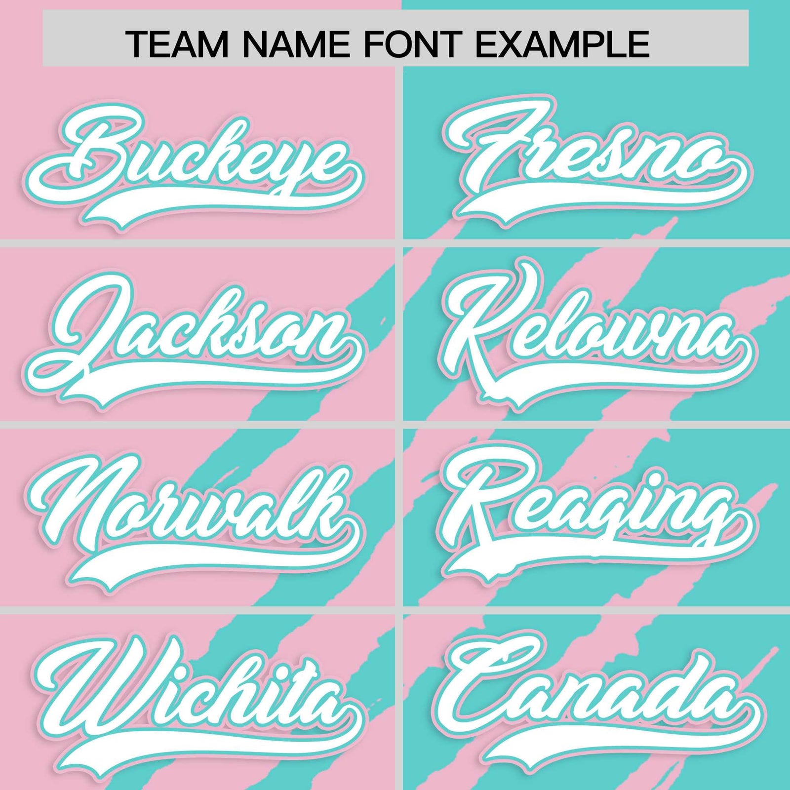 Custom Light Pink Bright Green Split Tiger Claw Scratch Pattern Baseball Jersey