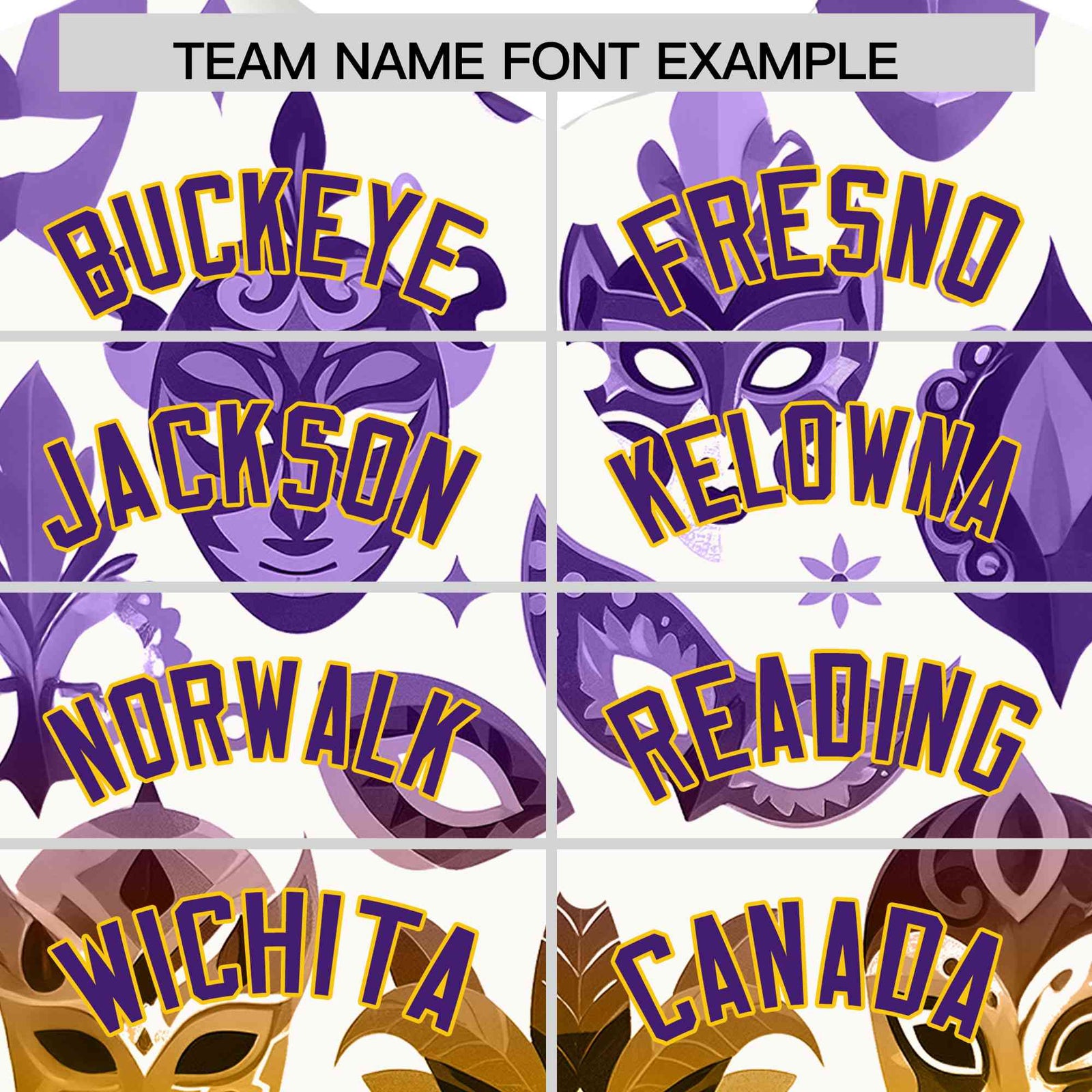 Custom White Purple Gold Personalization Mardi Gras Authentic Baseball Jersey| KXKSHOP